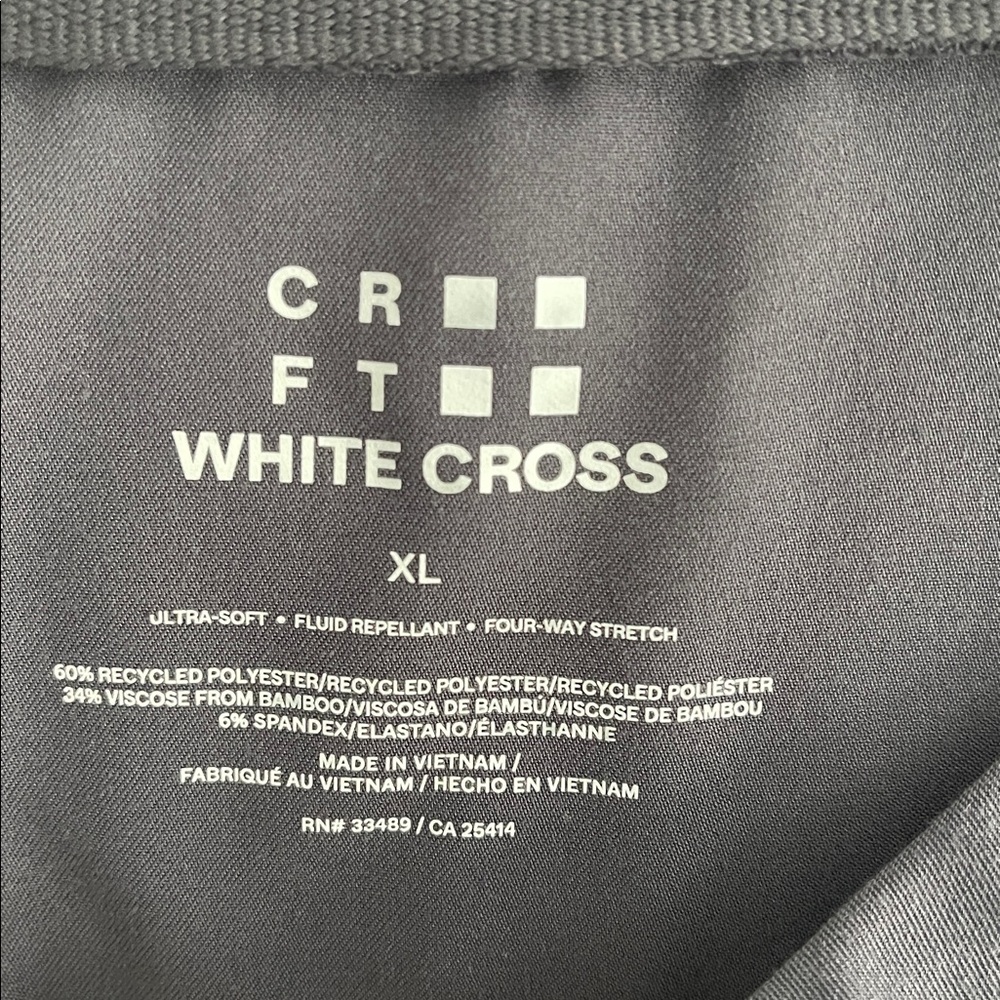 White Cross Scrub Top Size XL - Picture 3 of 4